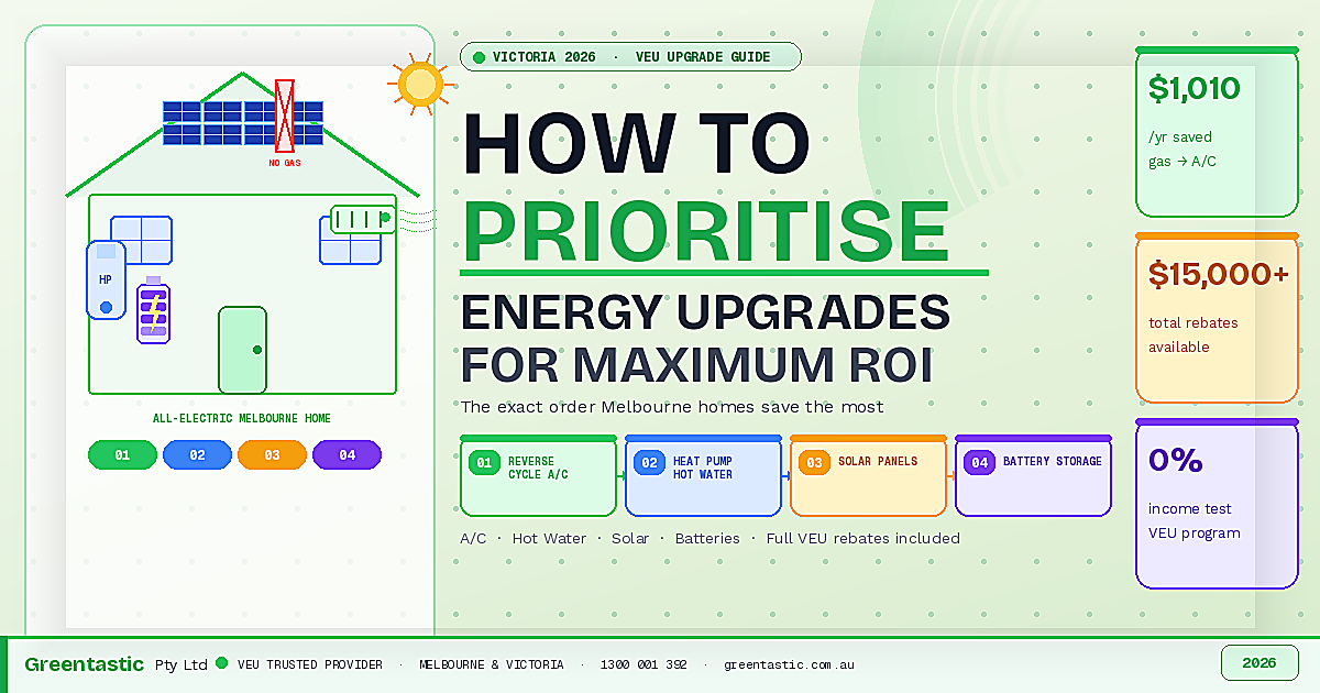 How to Prioritise Home Energy Upgrades in Melbourne for Maximum ROI (2026 Guide)