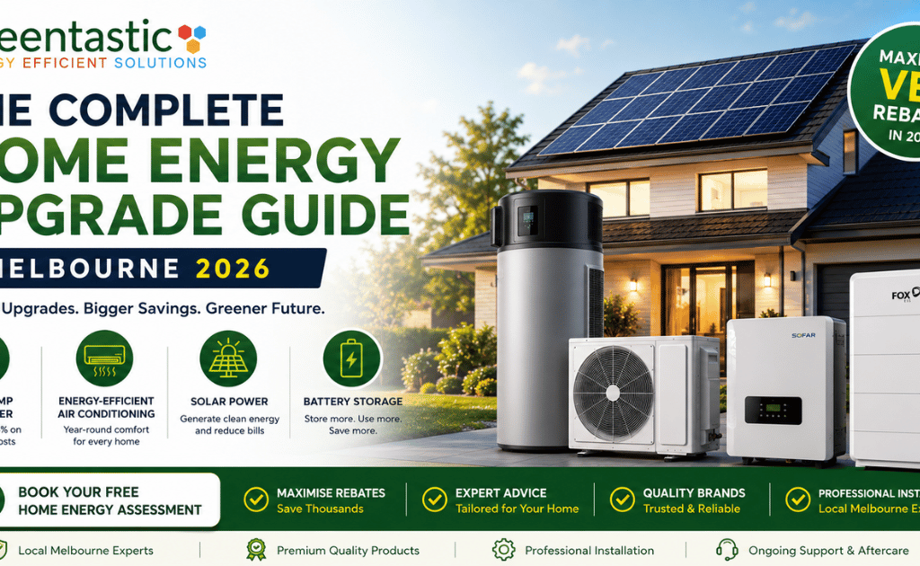 The Complete Home Energy Upgrade Guide for Melbourne in 2026: Save More with Heat Pumps, Solar, Batteries & Energy-Efficient Air Conditioning