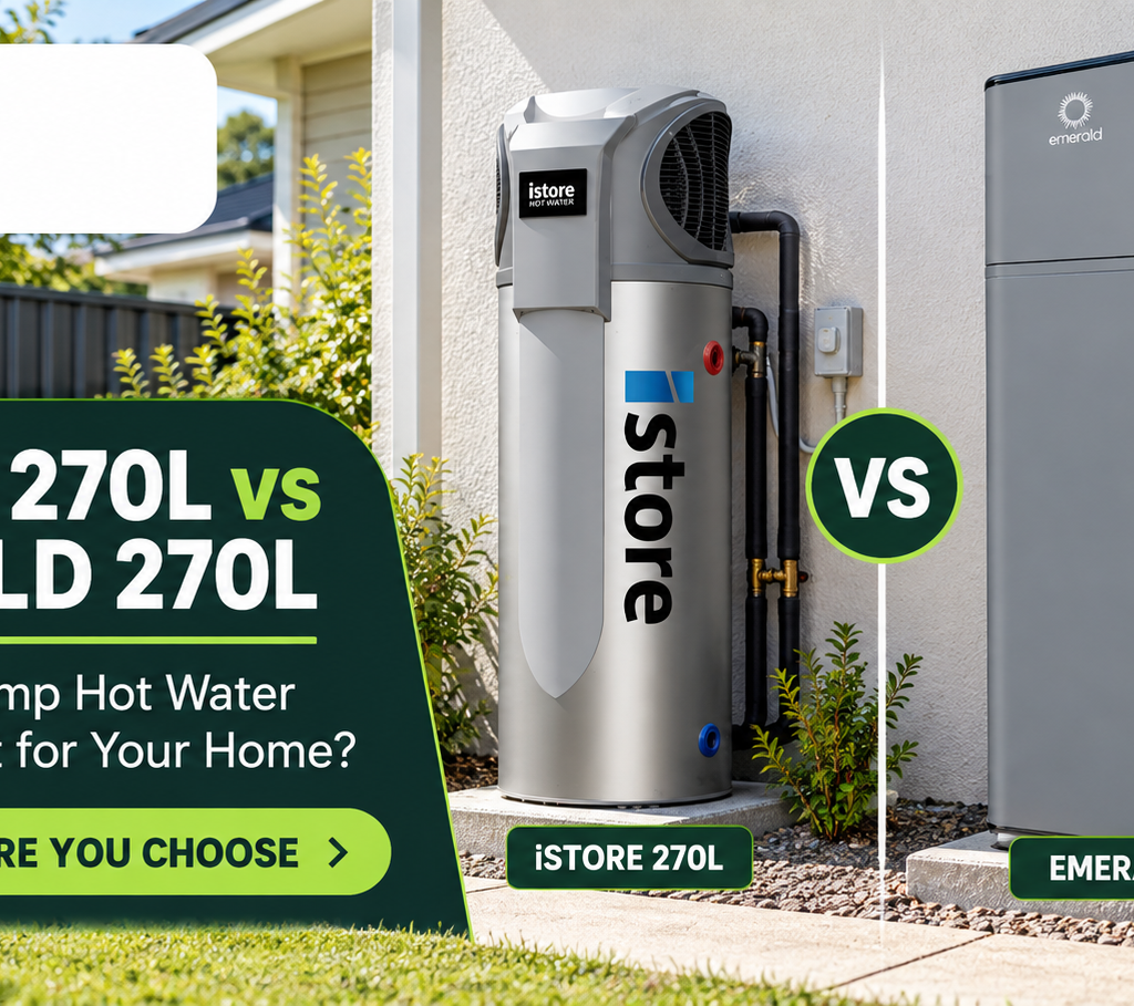 iStore 270L vs Emerald 270L: Which Heat Pump Hot Water System Is Right for Your Home?
